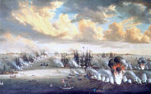 Russian vs. Swedish naval battle in Finnish waters Kotka