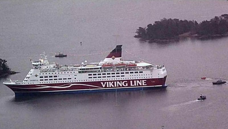 Ferry Viking Line on the ground at Finnish Åland Islands - Finnish cottage  in Savonranta